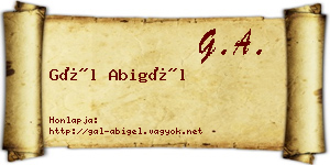 Gál Abigél névjegykártya